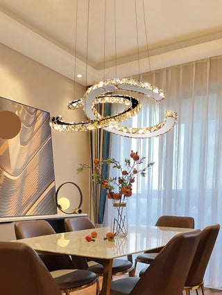 Modern Crystal Double C Luxury K9 Crystal Chandelier