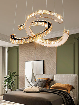Modern Crystal Double C Luxury K9 Crystal Chandelier