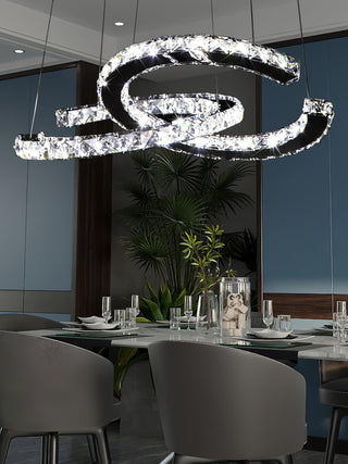 Modern Crystal Double C Luxury K9 Crystal Chandelier