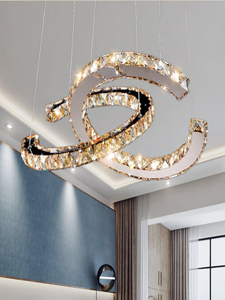 Modern Crystal Double C Luxury K9 Crystal Chandelier