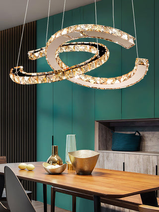 Modern Crystal Double C Luxury K9 Crystal Chandelier
