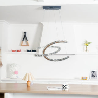 Modern Crystal Double C Luxury K9 Crystal Chandelier