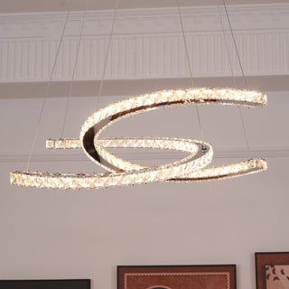 Modern Crystal Double C Luxury K9 Crystal Chandelier