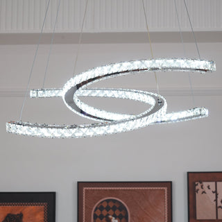 Modern Crystal Double C Luxury K9 Crystal Chandelier
