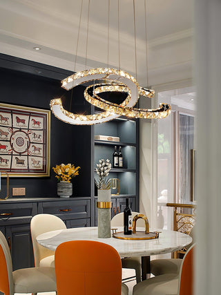 Modern Crystal Double C Luxury K9 Crystal Chandelier