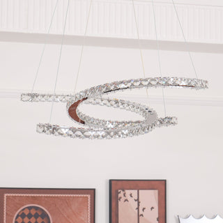 Modern Crystal Double C Luxury K9 Crystal Chandelier