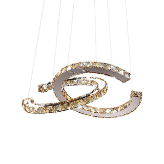 Modern Crystal Double C Luxury K9 Crystal Chandelier