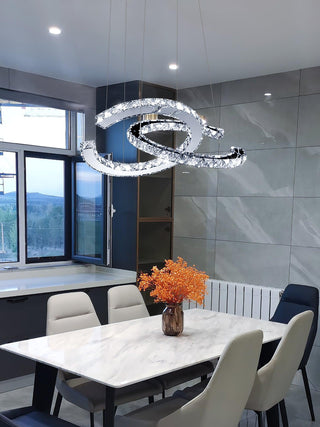 Modern Crystal Double C Luxury K9 Crystal Chandelier
