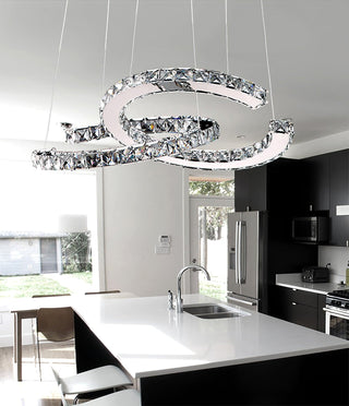Modern Crystal Double C Luxury K9 Crystal Chandelier