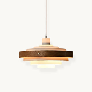 Soren Mid Century Wood Glass Pendant Light