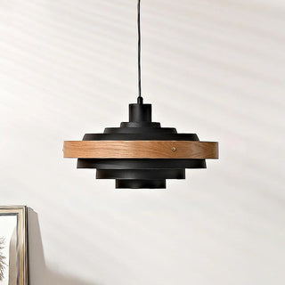Soren Mid Century Wood Glass Pendant Light