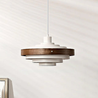 Soren Mid Century Wood Glass Pendant Light
