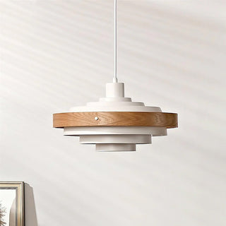 Soren Mid Century Wood Glass Pendant Light
