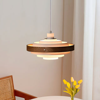 Soren Mid Century Wood Glass Pendant Light