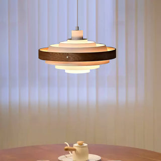 Soren Mid Century Wood Glass Pendant Light