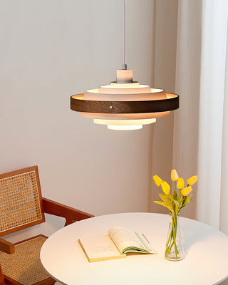 Soren Mid Century Wood Glass Pendant Light