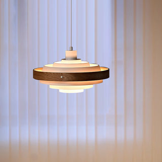 Soren Mid Century Wood Glass Pendant Light