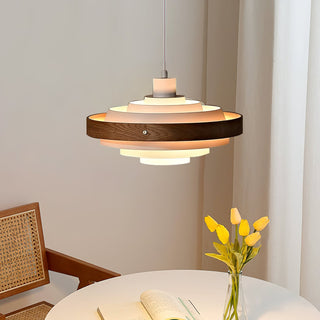 Soren Mid Century Wood Glass Pendant Light