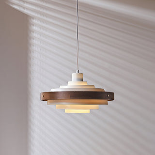 Soren Mid Century Wood Glass Pendant Light