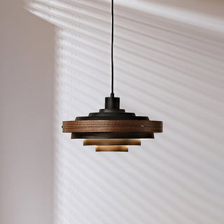 Soren Mid Century Wood Glass Pendant Light