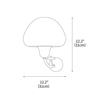 Molly Mushroom Natural Iron Wall Light