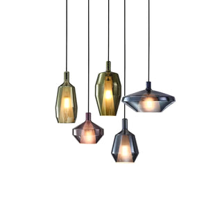 Moon Artisan Glass Cluster Pendant Light