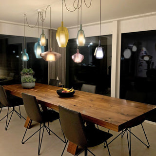 Moon Artisan Glass Cluster Pendant Light