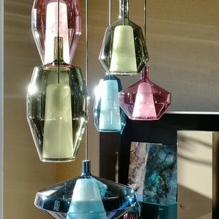 Moon Artisan Glass Cluster Pendant Light