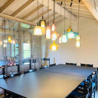 Moon Artisan Glass Cluster Pendant Light