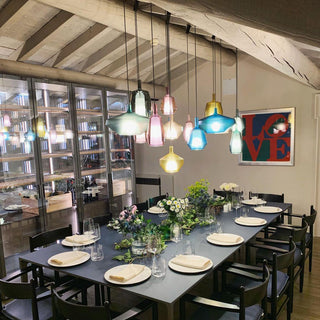 Moon Artisan Glass Cluster Pendant Light
