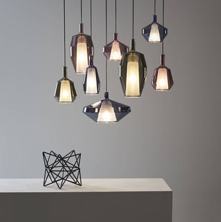 Moon Artisan Glass Cluster Pendant Light
