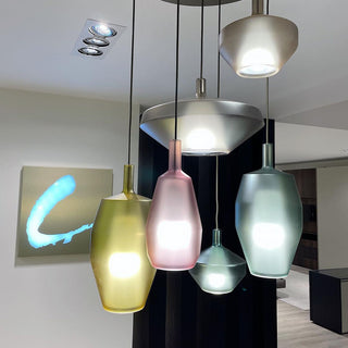 Moon Artisan Glass Cluster Pendant Light