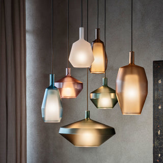 Moon Artisan Glass Cluster Pendant Light