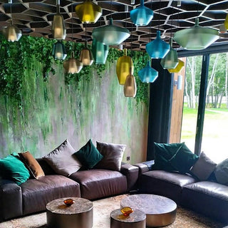Moon Artisan Glass Cluster Pendant Light