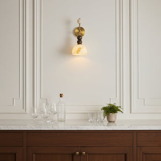 Elowen Modern Stone & Glass Wall Sconce