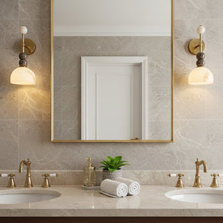 Elowen Modern Stone & Glass Wall Sconce