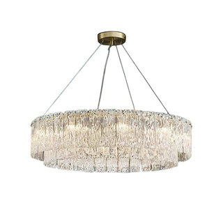 Tieric Luxury Textured Glass Chandelier