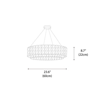 Tieric Luxury Textured Glass Chandelier
