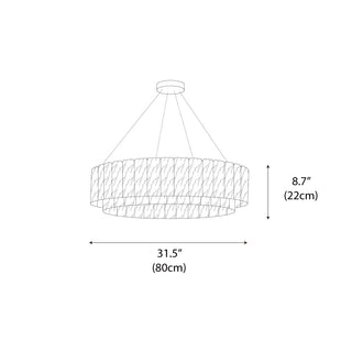 Tieric Luxury Textured Glass Chandelier