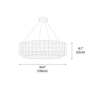 Tieric Luxury Textured Glass Chandelier