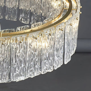 Tieric Luxury Textured Glass Chandelier