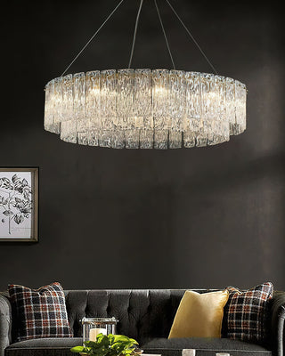 Tieric Luxury Textured Glass Chandelier