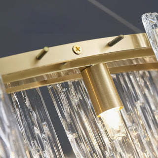 Tieric Luxury Textured Glass Chandelier