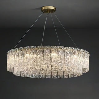 Tieric Luxury Textured Glass Chandelier