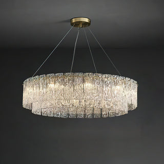 Tieric Luxury Textured Glass Chandelier