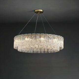 Tieric Luxury Textured Glass Chandelier