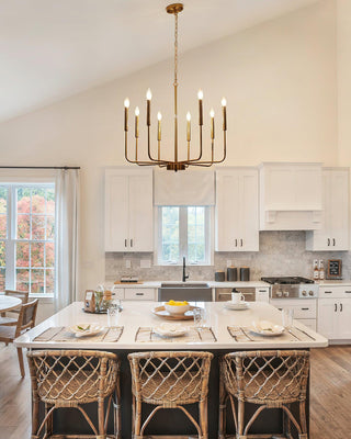 Monroe Farmhouse Brass Chandelier