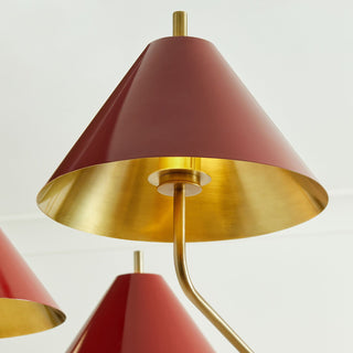 Monroe Mid-Century Brass Fabric Wall Sconce