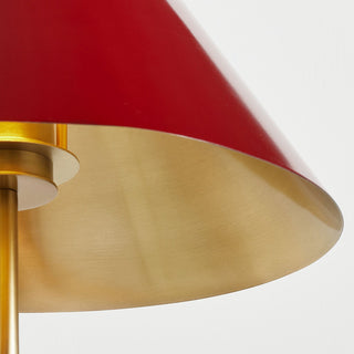 Monroe Mid-Century Brass Fabric Wall Sconce