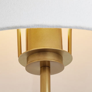 Monroe Mid-Century Brass Fabric Wall Sconce